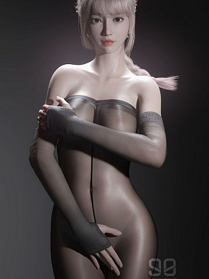 Drawn images of sexy girls in nylon tights